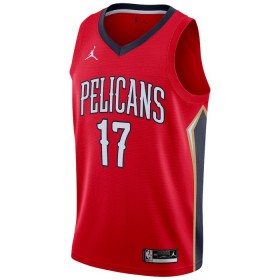 Muške NBA Dres New Orleans Pelicans jonas valanciunas 17 Jordan 2022-23 Statement Edition Crvena Swingman